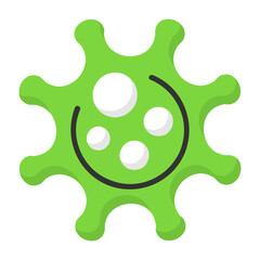 Coronavirus Flat Style Icon