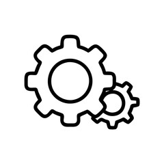 pengaturan icon flat vector