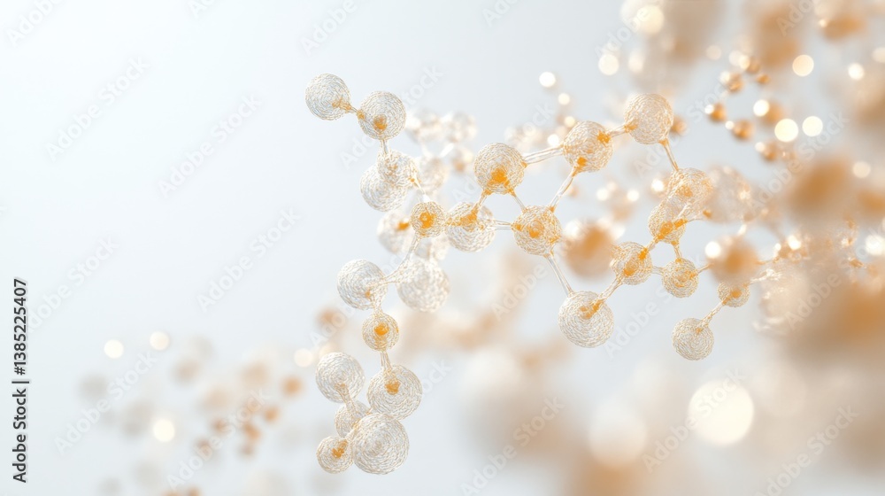 Poster molecular structure visualization science lab digital art abstract environment close-up view chemist