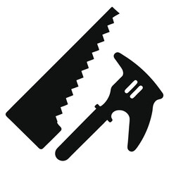 Isolated black metal tools including a wrench, pliers, and clamp, are key equipment for home repair work
