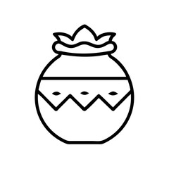 pongal icon flat vector