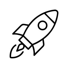 rocket icon flat vector