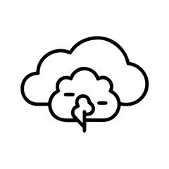 salesforce icon flat vector