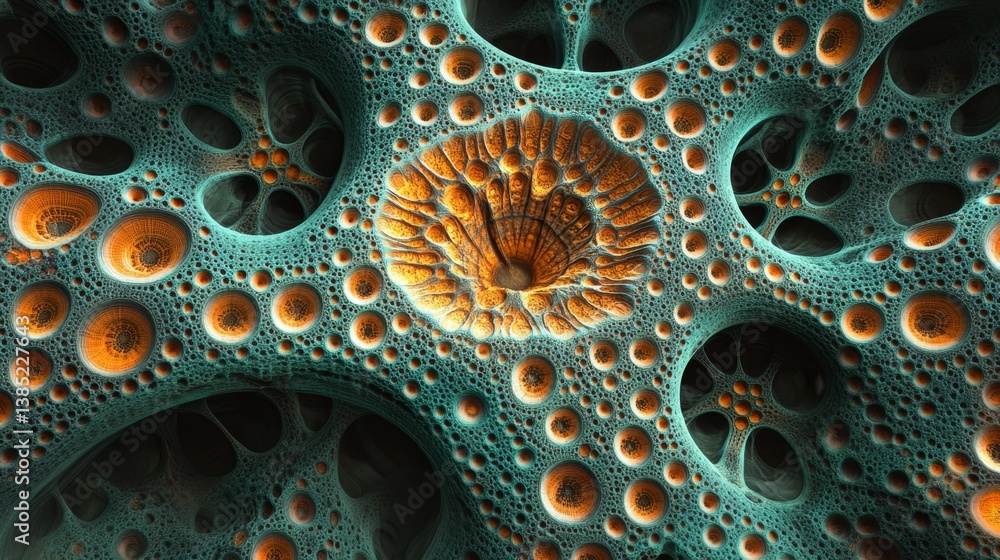 Aufkleber microscopic exploration of organic structures laboratory scientific imaging close-up abstract view n