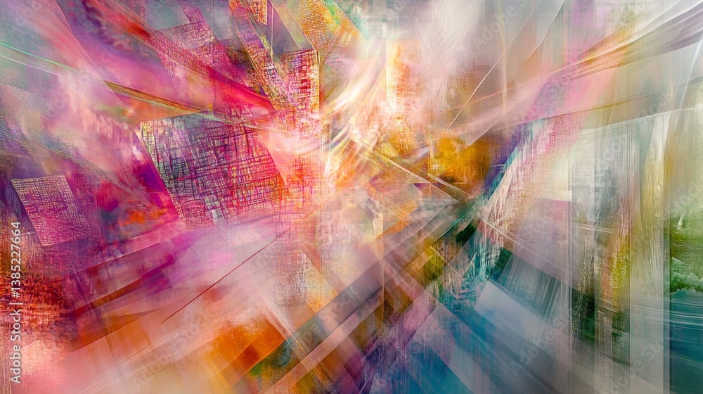 Aufkleber dynamic abstract art composition digital realm visual artwork colorful vortex engaging perspective m