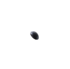 One black lentil seed isolated on white