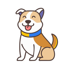 Cute cartoon dog vector illustration for pet lovers and animal clip art design projects and happy dog images