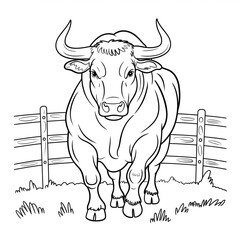 cow on a white background