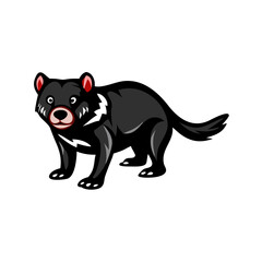 Cartoon tasmanian devil vector illustration, wildlife animal drawing, australian mammal art, isolated image