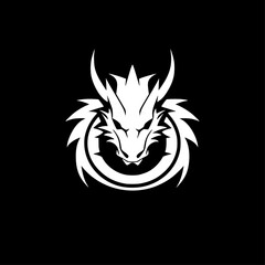 Dragon | Minimalist and Simple Silhouette - Vector illustration