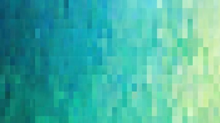 Fototapeta premium Abstract Pixelated Teal and Green Gradient Background