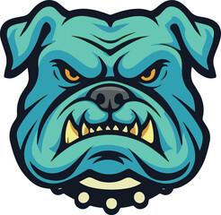 Fierce Bulldog Mascot Emblem Design for Sports Hat