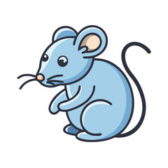 Fototapeta premium Cute cartoon mouse vector illustration for kids design and animal graphic design projects and more uses