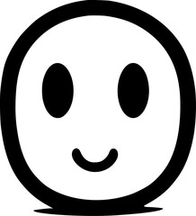 Fototapeta premium Smile | Minimalist and Simple Silhouette - Vector illustration