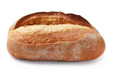 Fresh loaf of bread isolated on white