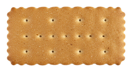 Isolated Rectangular Biscuit Cracker