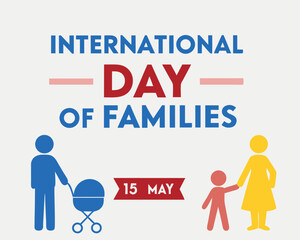 International Day of Families: Simple Stick Figures Celebrating May 15.
