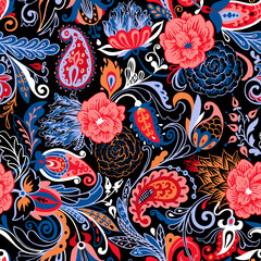 seamless floral pattern with flowers