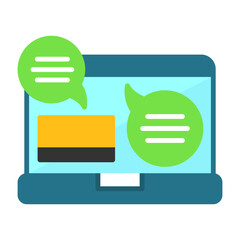 Online Chat Flat Style Icon
