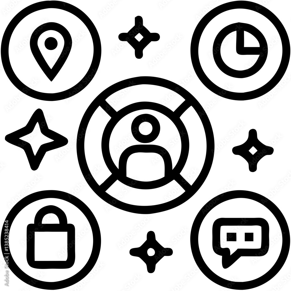 Poster protecting your digital identity with comprehensive security, location tracking, and secure messagin