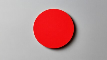 Red circle on gray background, minimal design, simple shape, graphic element, website background