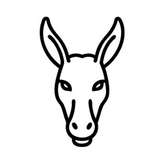 donkey flat vector