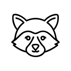 raccoon flat vector