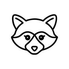 raccoon flat vector