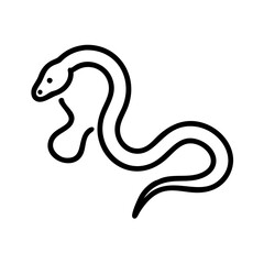 snake flat vector