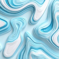 Obraz premium Abstract fluid shapes in blue and white tones for modern design