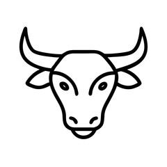 bull flat vector