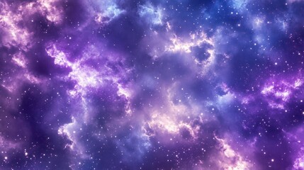 Fototapeta premium Cosmic Nebula: A Celestial Tapestry of Purple and Blue