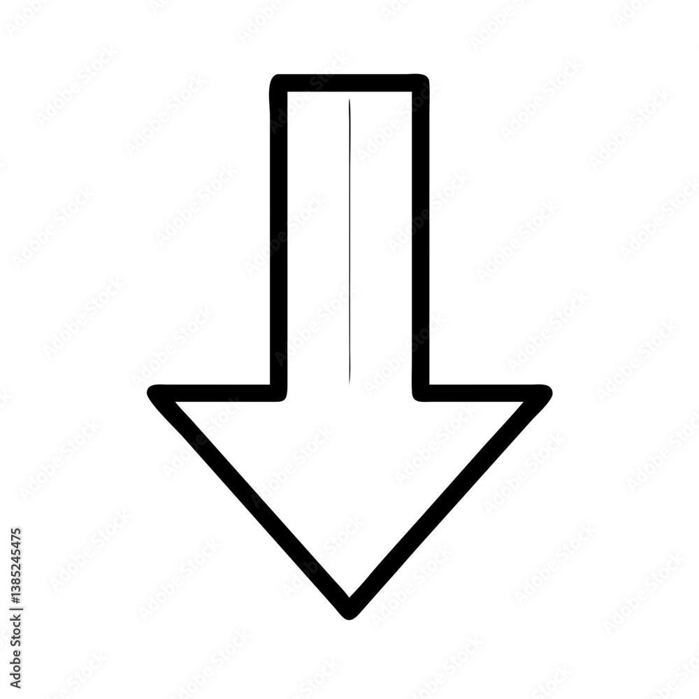 Poster download arrow icon vector graphic illustration sign symbol for ui ux design and web development pro