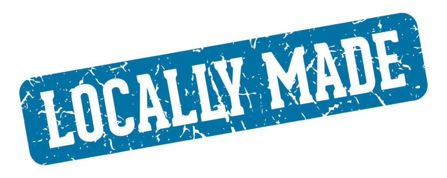 locally made rectangular sign. locally made stamp