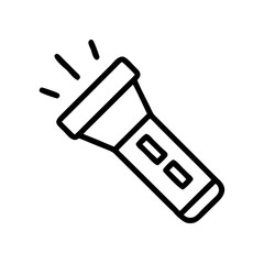 flashlight flat vector