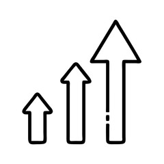 Growth chart arrows infographic vector illustration for business and financial success planning design