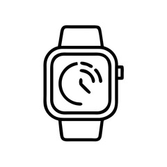 smartwatch flat vector