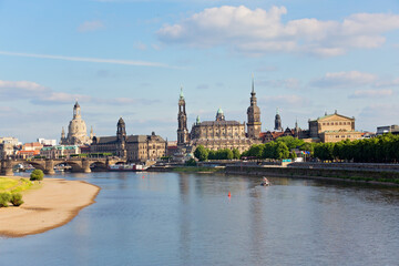 Fototapeta premium Panoramic view of Dresden City in summer, Saxony, Germany