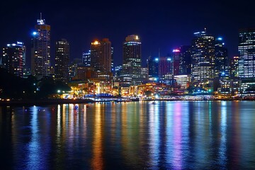 Obraz premium Bright Diwali Lights with Fireworks Over a City