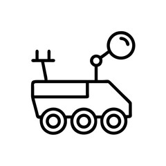moon-rover flat vector