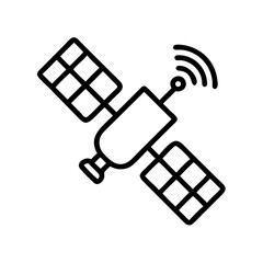 satellite flat vector