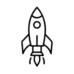 rocket flat vector