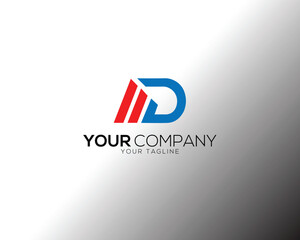 Modern letter MD logo design Creative Trendy Vector Template.