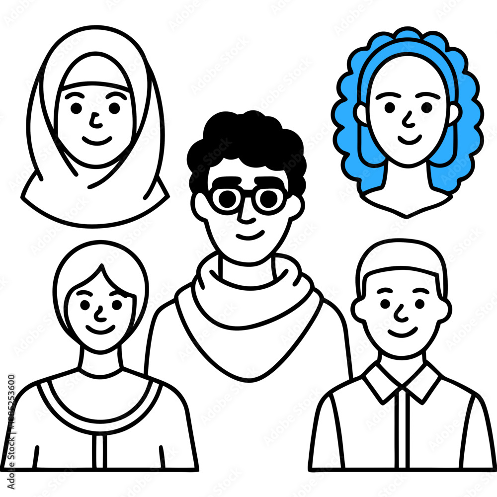 Poster a diverse group of smiling individuals representing global unity and cultural acceptance showcased i