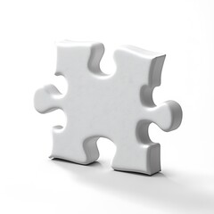 Obraz premium Minimalist Puzzle Piece with Soft Shadows Concept