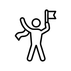 champion flat vector