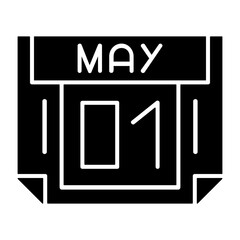 1 May Solid Style Icon