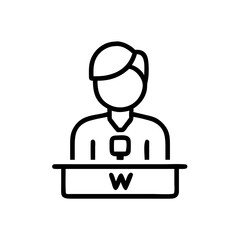 news-anchor flat vector