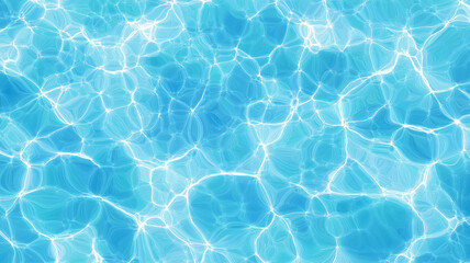 whimsical top down view of water ripples creates smooth, cartoon like texture with calming blue hue. light reflections add dynamic and serene feel to image