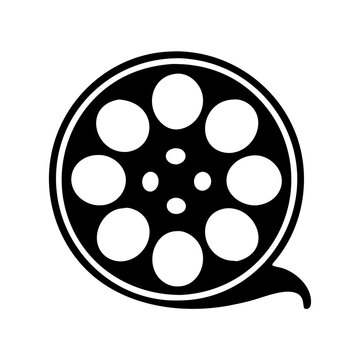 recommend clip art: film reel icon, film reel silhouette vector illustration-simple silhouette illustration of film reel, perfect for film reel logos and icons